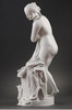 独角鹿西洋古董19世纪欧洲出品牧羊少女出浴主题素胎瓷雕塑摆件 商品缩略图4