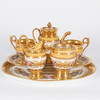 独角鹿西洋古董欧洲出品铜鎏金瓷器花卉主题下午茶双人茶具套件 商品缩略图0