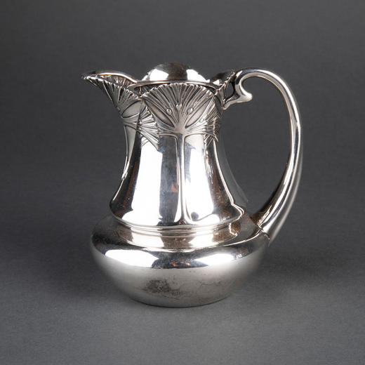 独角鹿西洋古董银器1900年代法国新艺术时期出品银制茶具套件 商品图4