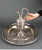 独角鹿西洋古董银器法国浮雕信望爱主题镀银水壶玫瑰露水盘 商品缩略图1