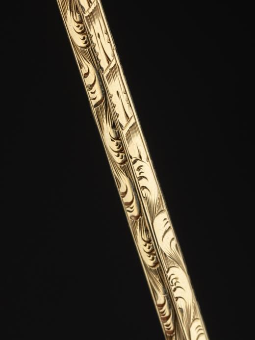 国内现货独角鹿西洋古董英国出品14k金雕花镶嵌琉璃可伸缩铅笔 商品图4