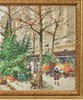 独角鹿西洋古董法国艺术家签名水粉画《圣诞前的巴黎花卉市场》 商品缩略图3
