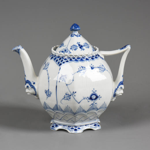 独角鹿西洋古董哥本哈根瓷窑唐草系列手绘植物瓷器双人茶具套装 商品图3