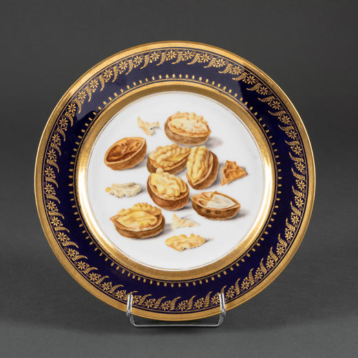 独角鹿西洋古董法国Darte frères Paris工坊出品水果主题瓷盘5件 商品图1