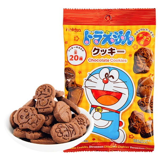 北陆制果 哆啦A梦巧克力味曲奇饼干60g 早餐点心 10包 商品图4