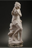 独角鹿西洋古董法国雕塑家A. Moreau大理石雕塑《低头少女》 商品缩略图3