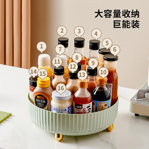 调料置物架家用旋转厨房台面专用多功能大容量调料收纳盘 商品图4