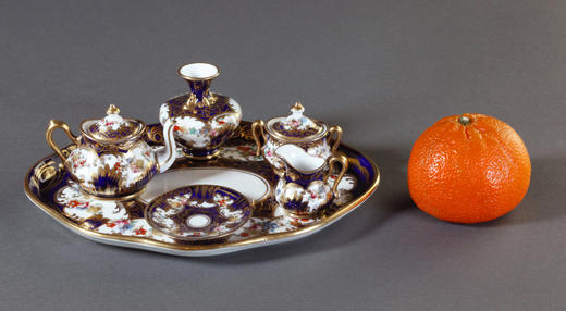 独角鹿西洋古董CROWN STAFFORDSHIRE瓷窑手绘花卉描金陶瓷茶具 商品图2