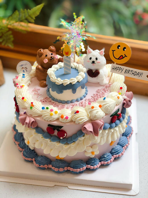 复古动物奶油蛋糕 下单前请仔细阅读商品详情 商品图0