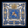 独角鹿西洋古董法国品牌方形丝巾《LUDOVICUS MAGNUS 太阳王》 商品缩略图0