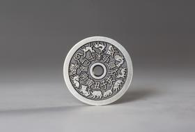 矩德泉坊 纯银手作 十二生肖背八卦（2.5厘米版）059