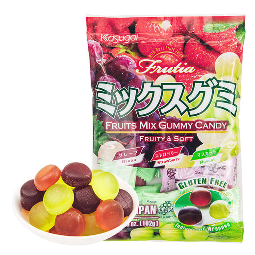 春日井 什锦果汁软糖102g 水果糖休闲 5包 商品图4