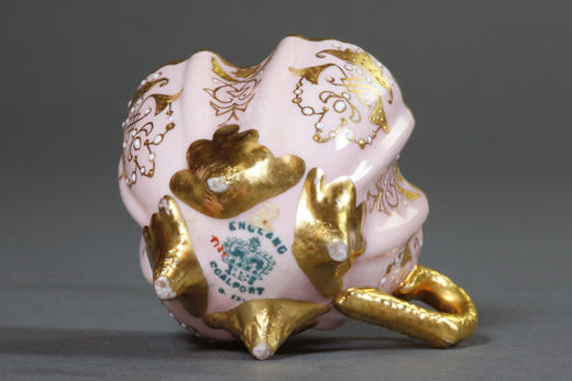 独角鹿西洋古董1880年代英国出品COALPORT出品粉色杯碟下午茶杯碟 商品图3