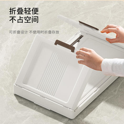 加厚免安装折叠箱家用滑轮式收纳箱特大号落地整理储物柜 商品图2
