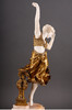 独角鹿西洋古董A.Gori签名出品东方舞伶主题铜鎏金及大理石雕塑 商品缩略图2