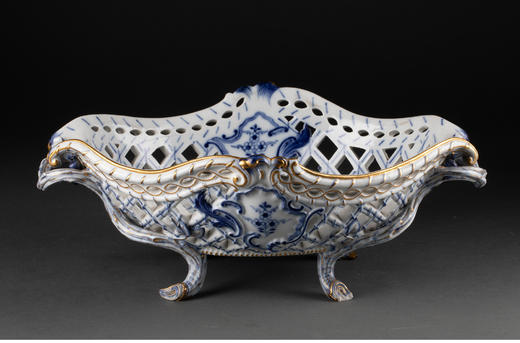 独角鹿西洋古董德国梅森瓷器蓝洋葱系列手绘描金餐桌瓷器套装 商品图2