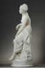 独角鹿西洋古董法国雕塑家签名新艺术风花篮少女卡拉拉大理石雕塑 商品缩略图4