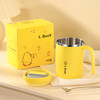 「三色可选！黄鸭款马克杯」创意马克杯颜值带盖304不锈钢黄鸭水杯学生办公咖啡杯水杯餐饮用具 商品缩略图0