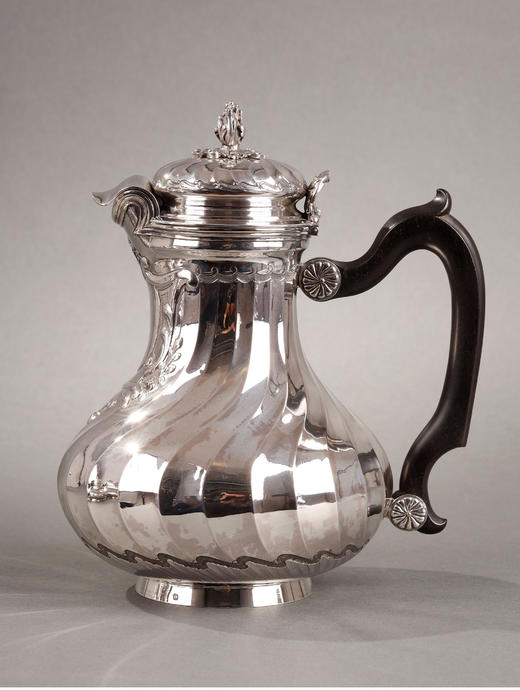 独角鹿西洋古董银器Boin & Taburet工坊纯银下午茶具镀银茶炊 商品图3