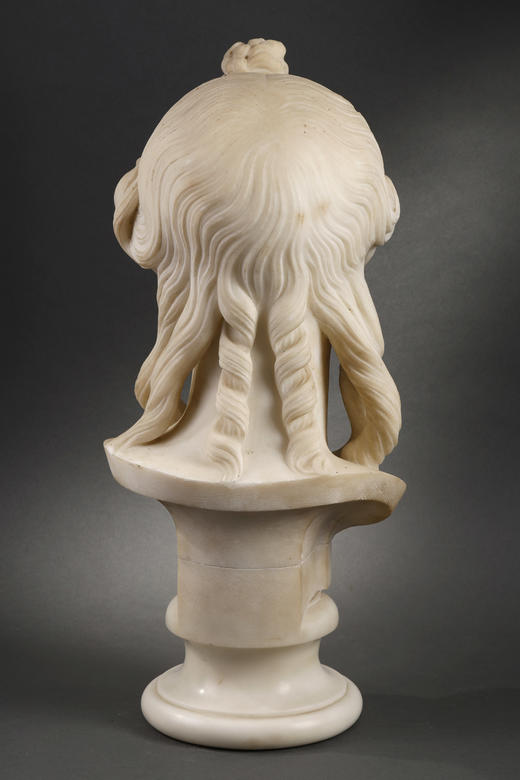 独角鹿西洋古董英国雕塑家Joseph Gott女神主题大理石半身雕塑 商品图2