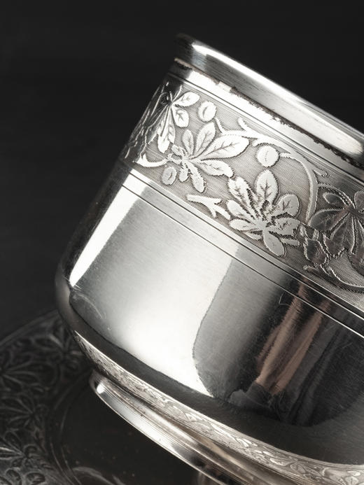 国内现货独角鹿西洋古董银器路易十六风格纯银咖啡杯茶杯早餐杯 商品图2