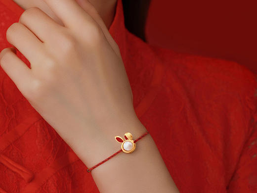 有钱兔 足金手绳 商品图6