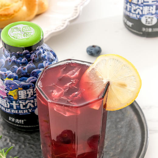大兴安岭野生蓝莓汁饮料300ml*6瓶 含有果粒 营养丰富 （哈尔滨发货） 商品图1
