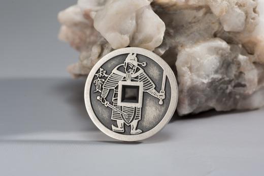 矩德泉坊 纯银手作 门神压胜钱（2.8厘米版）079 商品图5