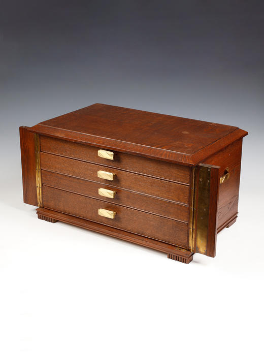 独角鹿西洋古董法国银器工坊CARDEILHAC出品纯银餐具套件带原盒 商品图0