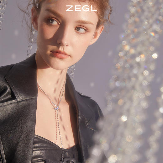 ZEGL复古Y型叠戴项链女2022年新款高级设计感小众锁骨毛衣链配饰 商品图3