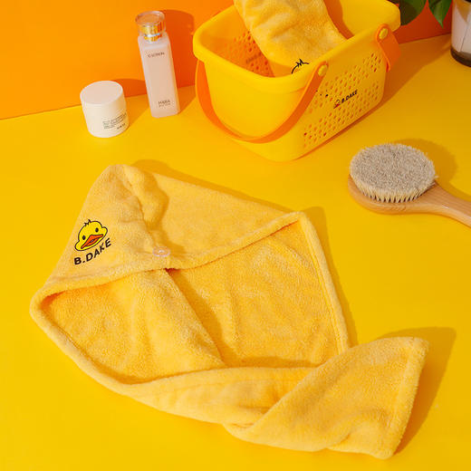 「黄鸭款干发帽！柔软舒爽」黄鸭干发帽珊瑚绒包头毛巾 洗头加厚浴帽居家布艺 商品图3