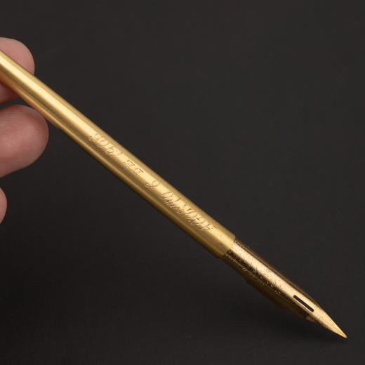 独角鹿西洋古董1906年出品18k金制珍珠镶嵌古董蘸水笔 商品图4