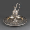 独角鹿西洋古董银器法国浮雕信望爱主题镀银水壶玫瑰露水盘 商品缩略图0