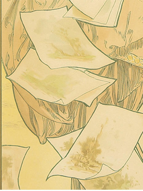 独角鹿西洋古董法国出品穆夏创作设计稀有版画《香槟日历》珍藏版 商品图4