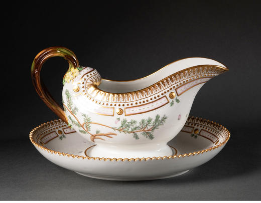 独角鹿西洋古董丹麦哥本哈根瓷窑丹麦之花系列手绘植物瓷器套装 商品图3