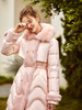 OLrain欧芮儿法式粉色羽绒服女秋冬2022年新款白鸭绒皮毛一体外套 商品缩略图3