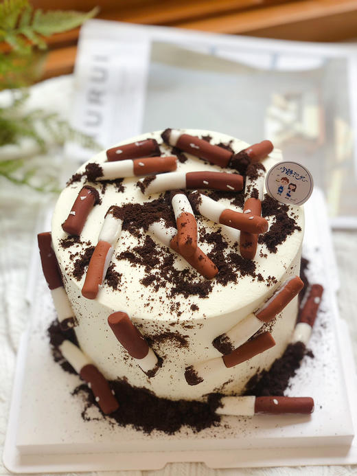 翻糖香烟奶油蛋糕 下单前请仔细阅读商品详情 商品图0