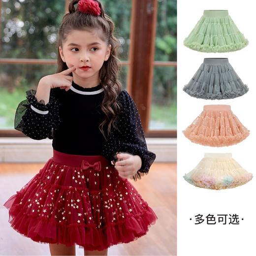 泡泡短袖/蓬蓬裙 | 法国Q.cutians女童TUTU裙蓬蓬裙泡泡短袖 儿童公主裙节日生日礼物纱裙80-130码 商品图0