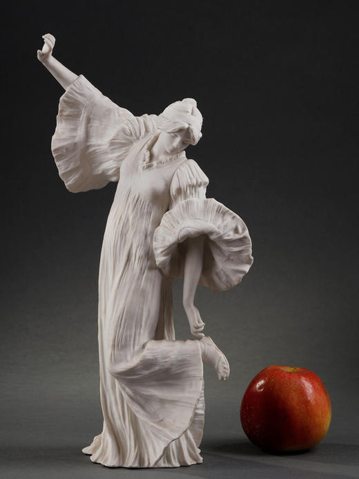 独角鹿西洋古董法国雕塑家塞弗尔新艺术风素胎瓷雕塑穿舞鞋的舞者 商品图1