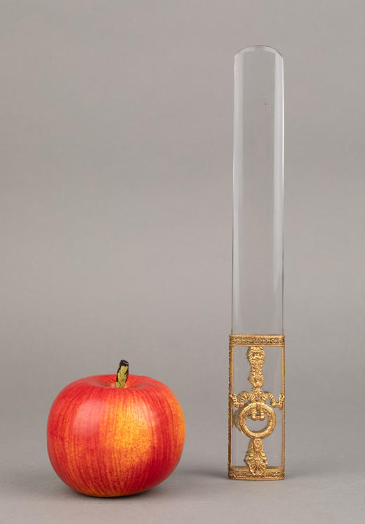 独角鹿西洋古董1890年代法国出品镀铜水晶裁纸刀开信刀 商品图1