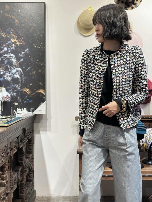 TYNVIE 插袋散口边缘花呢外套 商品图2