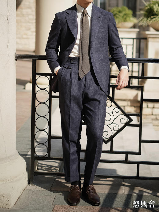 Vitale Barberis Canonico 高克重法兰绒澳洲美丽诺羊毛全麻衬套装 商品图6