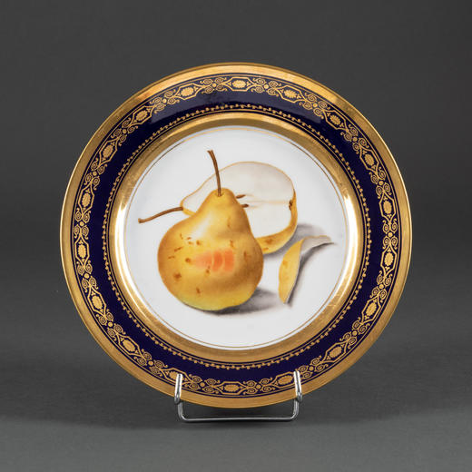 独角鹿西洋古董法国Darte frères Paris工坊出品水果主题瓷盘5件 商品图4