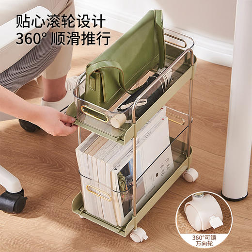 桌面化妆品大敞口收纳盒轻奢大容量抽屉式可移动置物架 商品图3