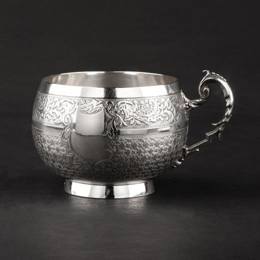 独角鹿西洋古董银器19世纪末20世纪初法国出品纯银咖啡杯/茶杯 商品图2