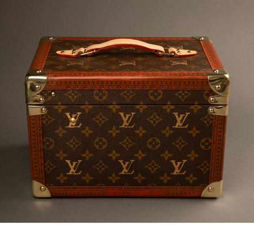独角鹿西洋古董法国奢侈品牌经典Monogram烫金老花款手提梳妆箱 商品图2