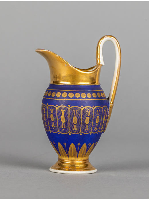 独角鹿西洋古董法国老巴黎瓷窑蓝釉描金微缩双人下午茶瓷器套装 商品图2