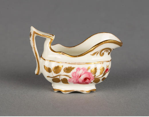 独角鹿西洋古董英国描金花卉图案微缩瓷器茶具托盘套装七件套 商品图2