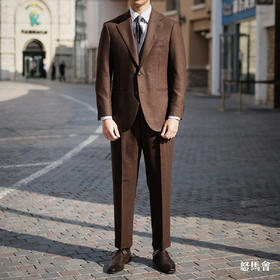 Vitale Barberis Canonico 高克重法兰绒澳洲美丽诺羊毛全麻衬套装