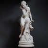 独角鹿西洋古董法国Math. Moreau签名大理石雕塑作品《泉边精灵》 商品缩略图0